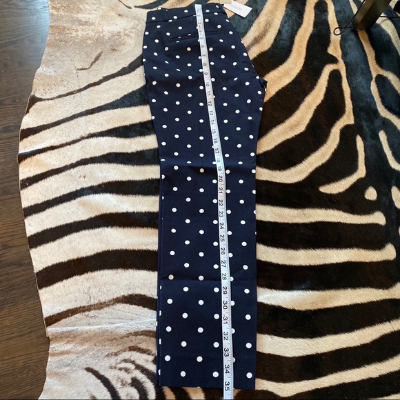 NWT Banana Republic Navy Polka Dot Pant - Picture 2 of 6